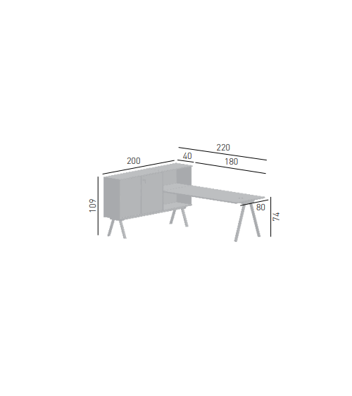 Workstation 2027 GABER oficina moderna | BHOME