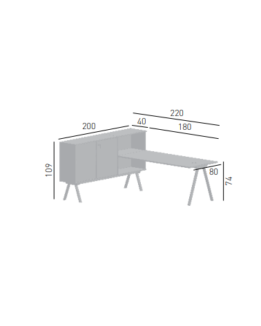 Workstation 2027 GABER oficina moderna | BHOME