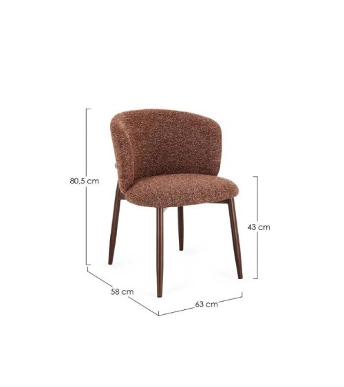 Sedia AMALIA BIZZOTTO bouclé | BHOME by Arredi Barbàra