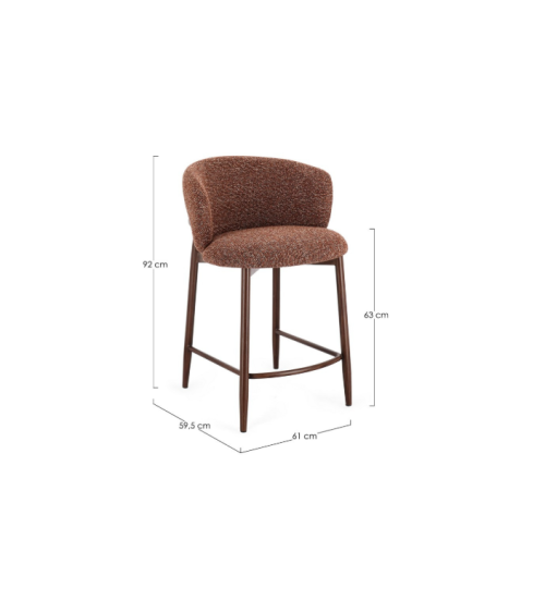 Sgabello AMALIA BIZZOTTO bouclé | BHOME by Arredi Barbàra