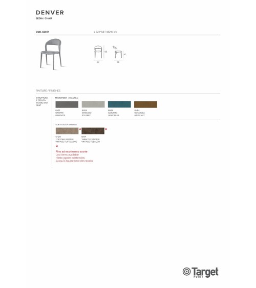 Denver Chair – Target Point | Bhome by Arredi Barbàra