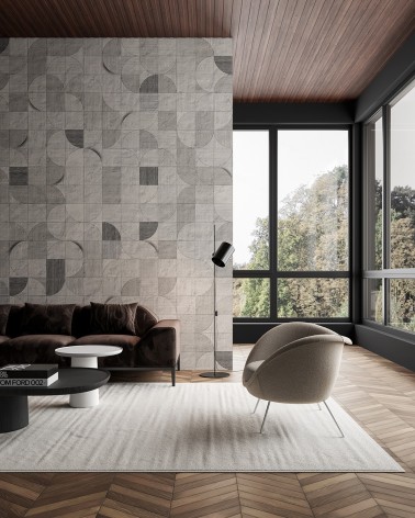 Tapete Mosaico lunare INKIOSTRO BIANCO | BHOME