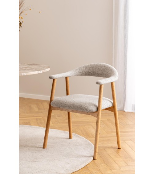 Sedia con braccioli nordica beige – ACT DISTRIBUZIONE