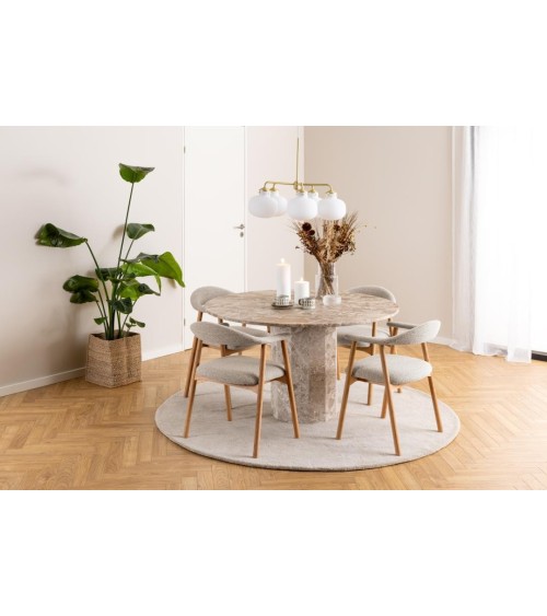 Sedia con braccioli nordica beige – ACT DISTRIBUZIONE