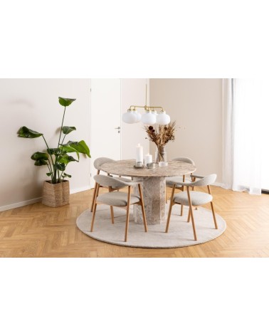 Sedia con braccioli nordica beige – ACT DISTRIBUZIONE