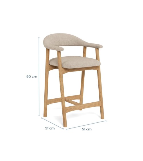 Nordic Addi 91 counter stool with armrests – ACT DISTRIBUZIONE