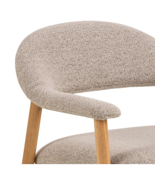 Sedia lounge Addi in bouclé beige – ACT DISTRIBUZIONE