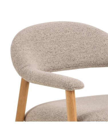 Sedia lounge Addi in bouclé beige – ACT DISTRIBUZIONE