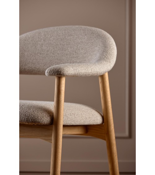 Sedia lounge Addi in bouclé beige – ACT DISTRIBUZIONE