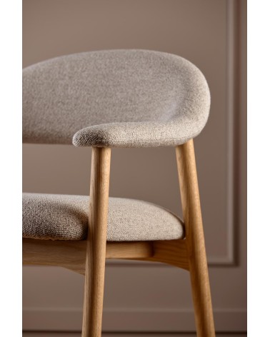 Sedia lounge Addi in bouclé beige – ACT DISTRIBUZIONE