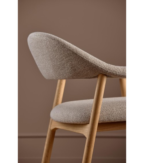 Sedia lounge Addi in bouclé beige – ACT DISTRIBUZIONE