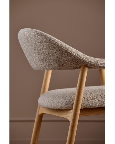 Sedia lounge Addi in bouclé beige – ACT DISTRIBUZIONE