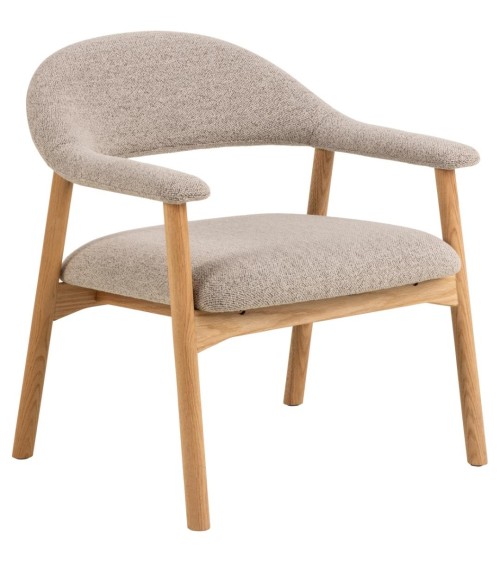 Sedia lounge Addi in bouclé beige – ACT DISTRIBUZIONE
