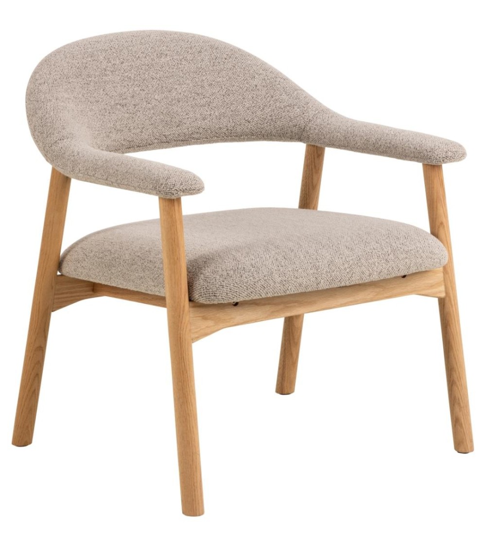 Sedia lounge Addi in bouclé beige – ACT DISTRIBUZIONE