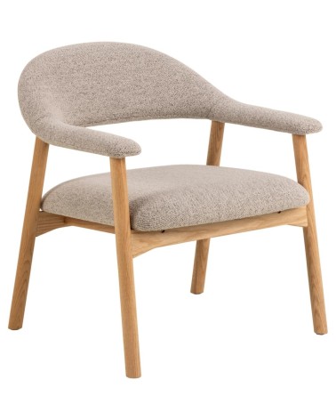 Sedia lounge Addi in bouclé beige – ACT DISTRIBUZIONE