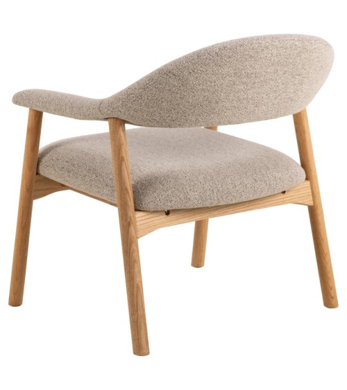 Sedia lounge Addi in bouclé beige – ACT DISTRIBUZIONE