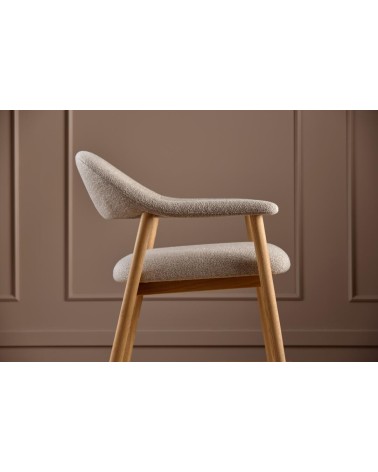 Sedia lounge Addi in bouclé beige – ACT DISTRIBUZIONE