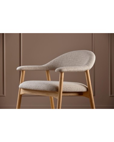Sedia lounge Addi in bouclé beige – ACT DISTRIBUZIONE