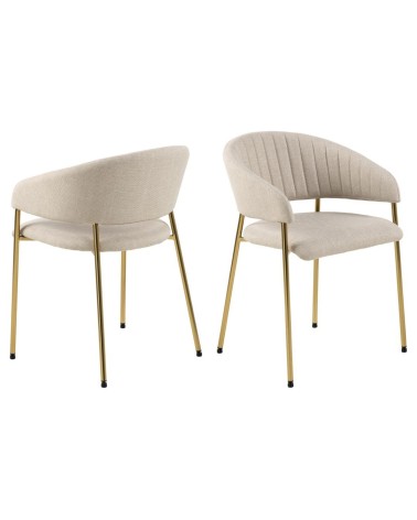 Sedia Ann con braccioli beige – ACT DISTRIBUZIONE