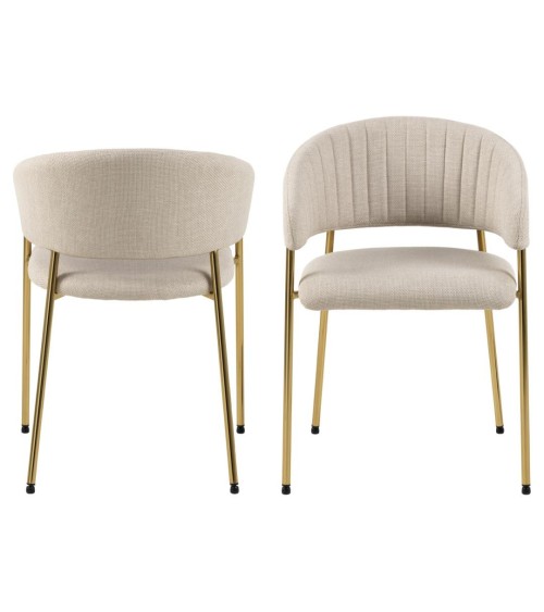 Silla Ann beige con reposabrazos – ACT DISTRIBUZIONE