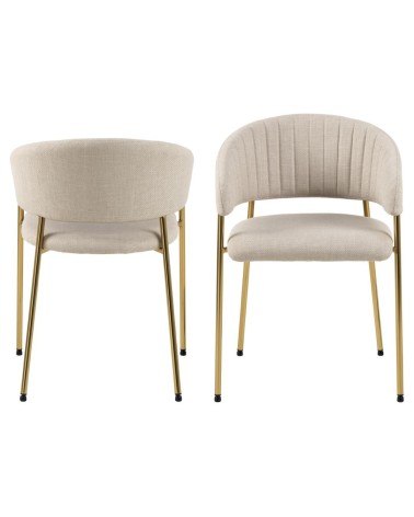 Silla Ann beige con reposabrazos – ACT DISTRIBUZIONE