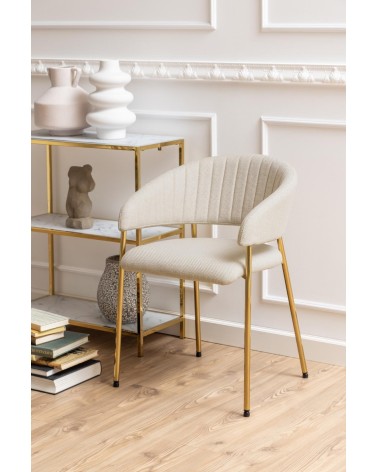 Chaise Ann beige avec accoudoirs – ACT DISTRIBUZIONE