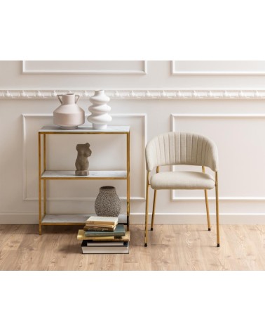 Silla Ann beige con reposabrazos – ACT DISTRIBUZIONE