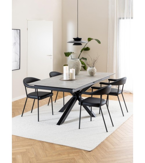Chaise Ava en similicuir noir – ACT DISTRIBUZIONE