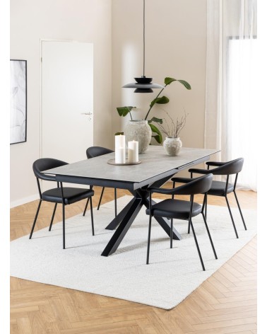 Silla Ava en ecopiel negra – ACT DISTRIBUZIONE