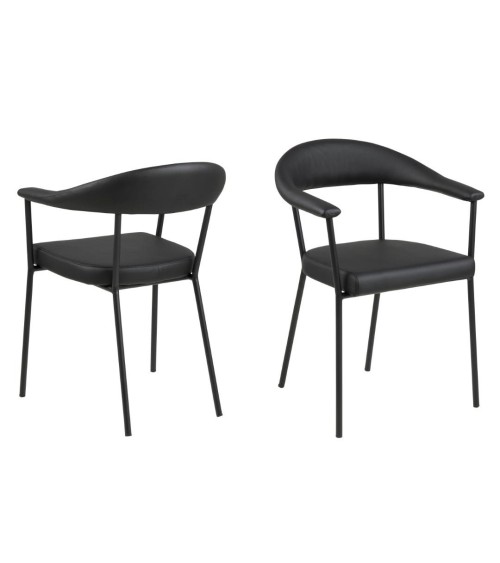Silla Ava en ecopiel negra – ACT DISTRIBUZIONE