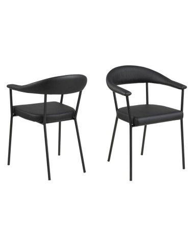Silla Ava en ecopiel negra – ACT DISTRIBUZIONE