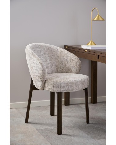 Sedia Darlene beige con gambe legno – ACT DISTRIBUZIONE