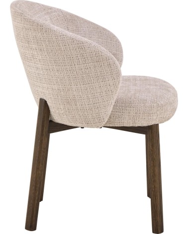 Chaise Darlene beige pieds bois – ACT DISTRIBUZIONE