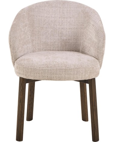 Silla Darlene beige patas madera – ACT DISTRIBUZIONE