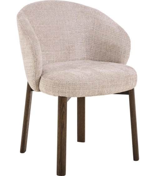 Sedia Darlene beige con gambe legno – ACT DISTRIBUZIONE