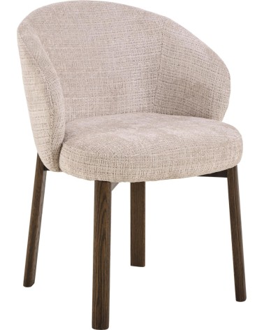 Chaise Darlene beige pieds bois – ACT DISTRIBUZIONE