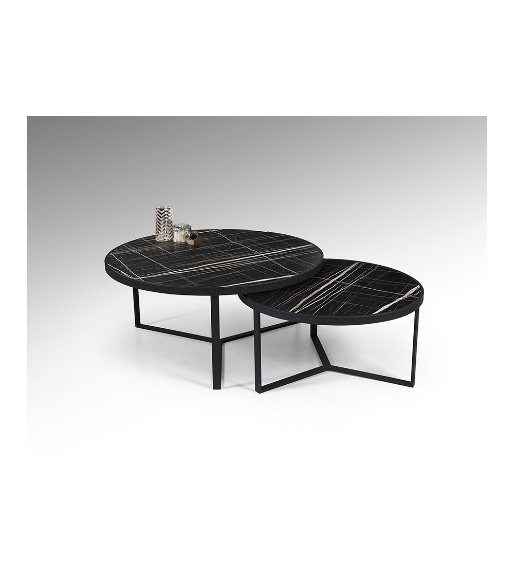 Set 2 mesas Naira SCHULLER VALENCIA mármol negro