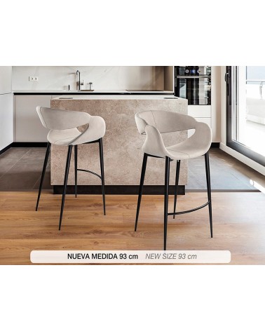 Sgabello Giro II SCHULLER VALENCIA pietra e nero