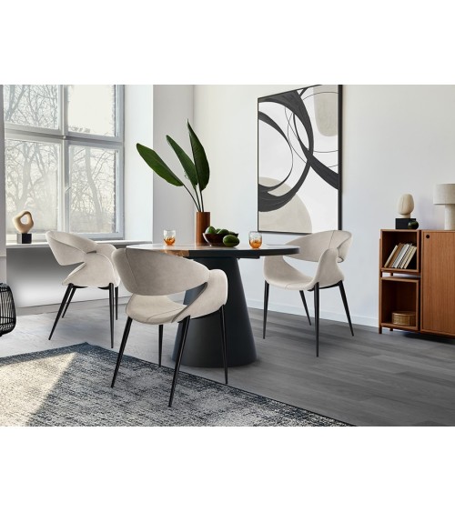 Giro SCHULLER VALENCIA stone and black armchair