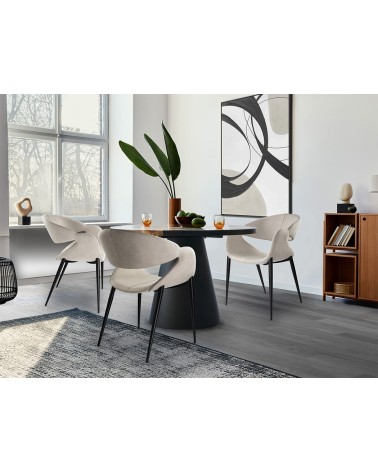 Giro SCHULLER VALENCIA stone and black armchair