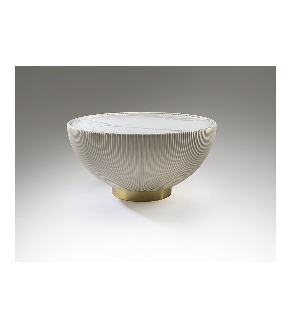 Tavolino Candy SCHULLER VALENCIA bianco e ottone