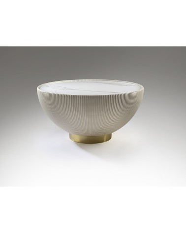 Tavolino Candy SCHULLER VALENCIA bianco e ottone