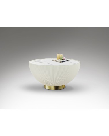 Tavolino Candy SCHULLER VALENCIA bianco e ottone