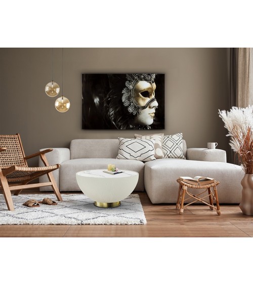 Tavolino Candy SCHULLER VALENCIA bianco e ottone