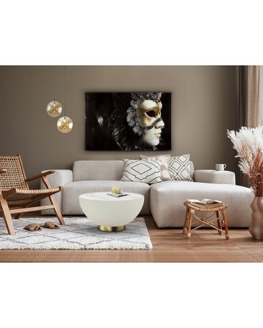 Tavolino Candy SCHULLER VALENCIA bianco e ottone