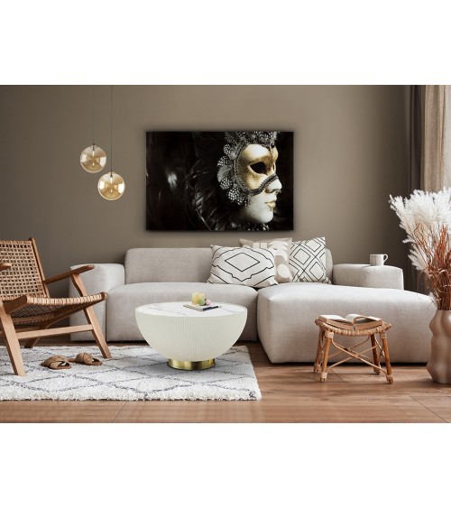 Tavolino Candy SCHULLER VALENCIA bianco e ottone