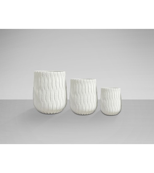 Set 3 cache-pots Jazmín SCHULLER VALENCIA blanc