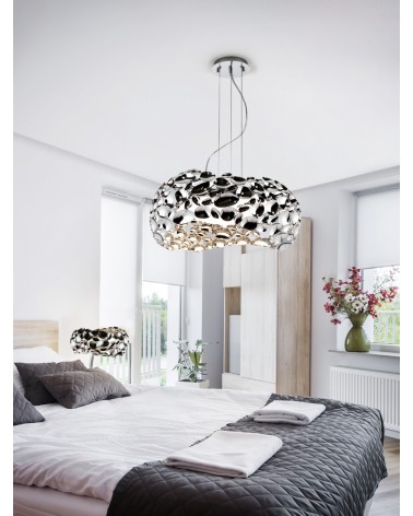 Narisa SCHULLER VALENCIA chrome 5-light pendant