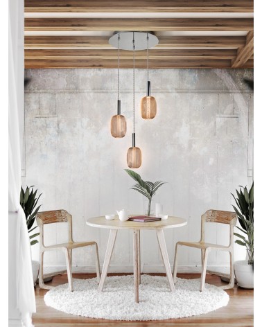 Micron SCHULLER VALENCIA chrome and gold lamp