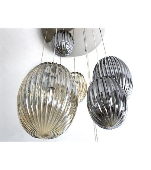 Lámpara Ovila SCHULLER VALENCIA 13 luces fumé cognac